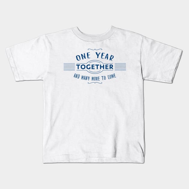 1st anniversary couple milestone Kids T-Shirt by IngaDesign